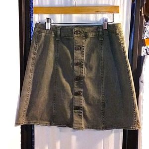Love Fire gray denim skirt